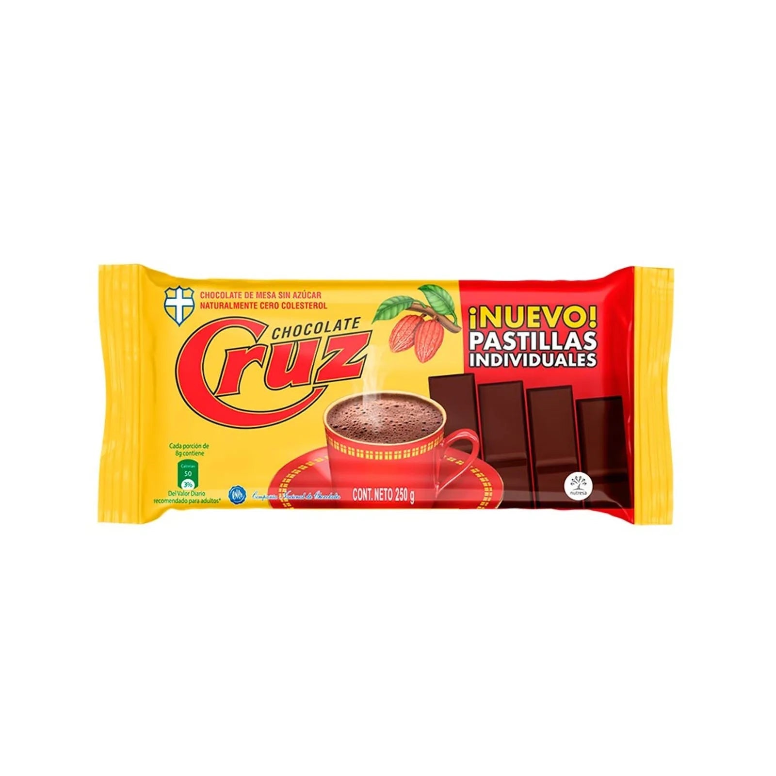 Chocolate Cruz Amargo Sin Azúcar - 8.81 oz - Sugar - Free Bitter Chocolate - JETa Imports®