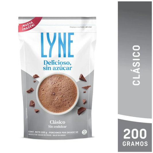 Chocolate en Polvo LYNE Clásico - 200g (7.05 oz) - Unsweetened & Sugar - Free Cocoa Powder - JETa Imports®