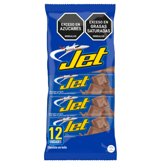 Chocolatina Jet Milk Chocolate 12 Units - 3.88 oz - JETa Imports®