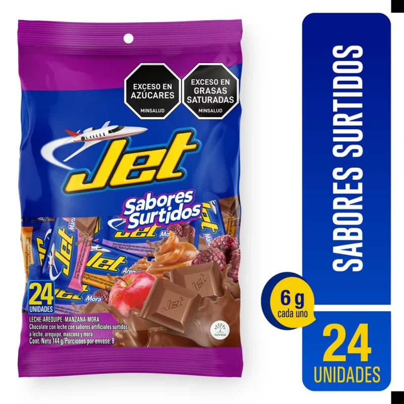 Chocolatina Jet Mini – Assorted Flavors – 24 Pack (144g / 5.08 oz ...