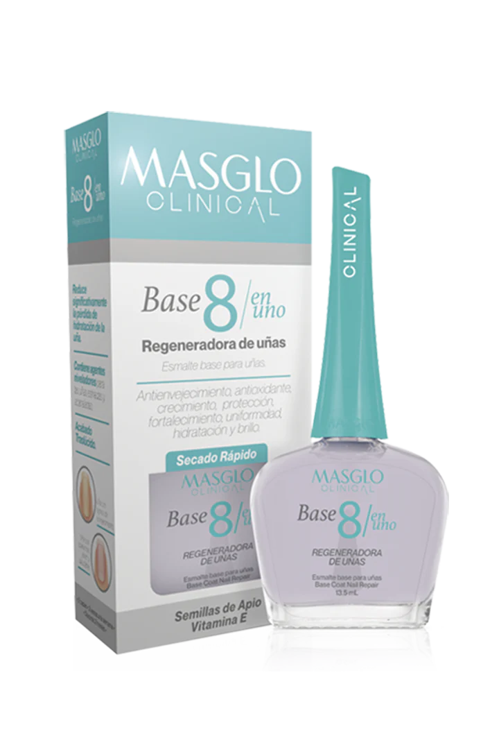 Base Recuperadora de Uñas Clinical Total Care 8 in 1 Masglo Nail Polish