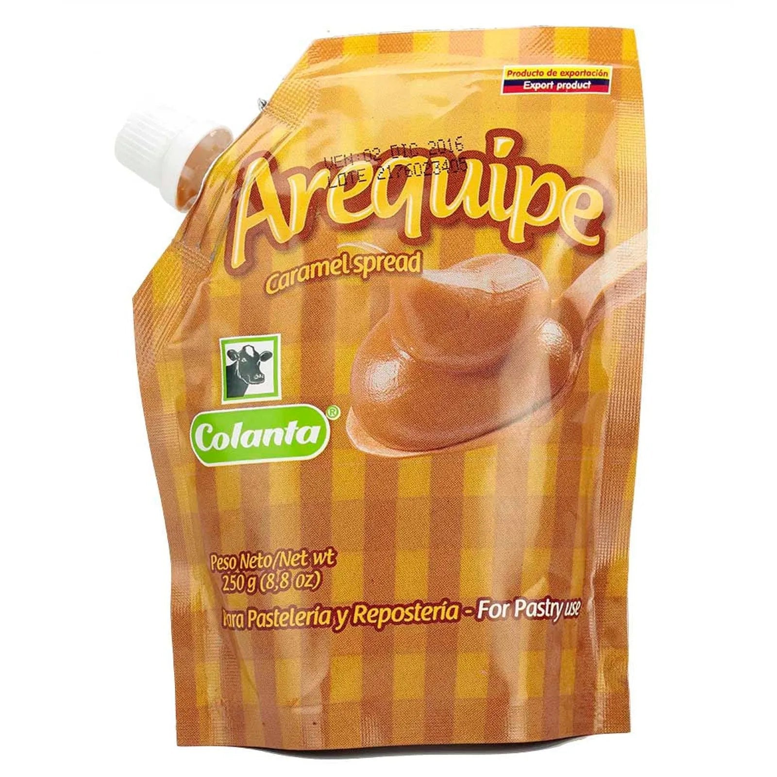 Colanta Arequipe Doypack – 250 g (8.8 oz) – Colombian Dulce de Leche Spread – Imported - JETa Imports®