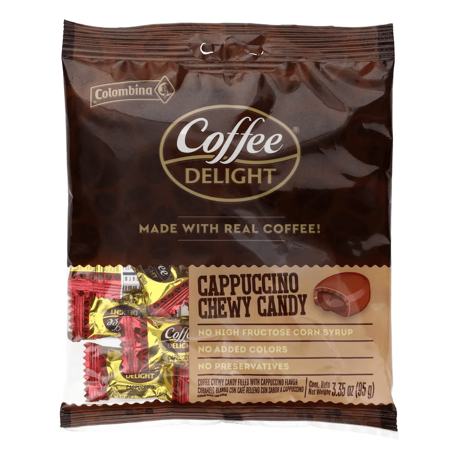 Colombina Coffee Delight Cappuccino Chewy Candy 3.35 oz (95g) – Coffee-Flavored Soft Candy – Imported from Colombia - JETa Imports®