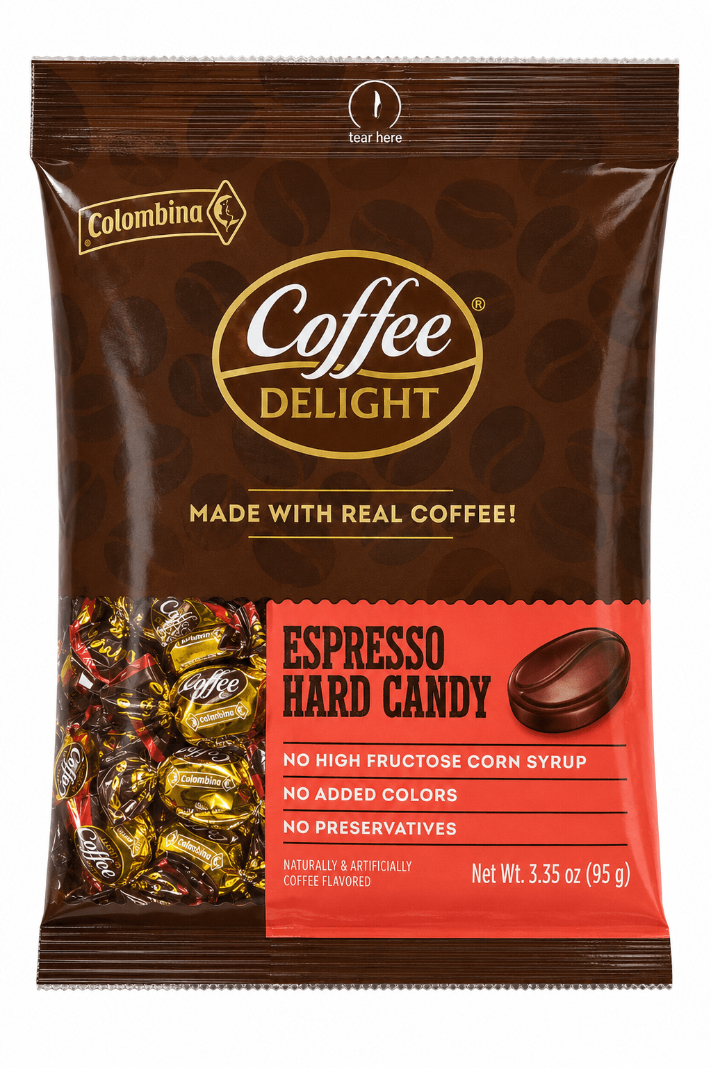 Colombina Coffee Delight Espresso Hard Candy 3.35 oz (95g) – Coffee-Flavored Hard Candy – Imported from Colombia - JETa Imports®