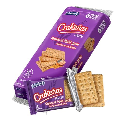 Colombina Crackers Crakeñas (crakenas), Multigrain with Quinoa, 5.4 Oz - JETa Imports®