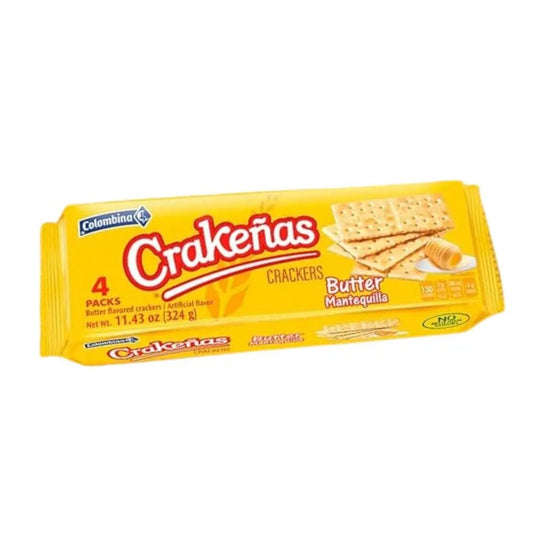 Colombina Crakeñas Butter Flavor Crackers 4 Pack 11.43 oz (324g) – Crispy Butter Crackers – Imported from Colombia - JETa Imports®
