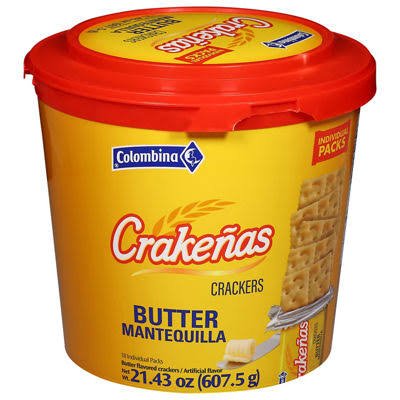 Colombina Crakeñas Premium Butter Crackers Tin 21.43 oz (607g) – Crispy Butter Crackers – Imported from Colombia - JETa Imports®