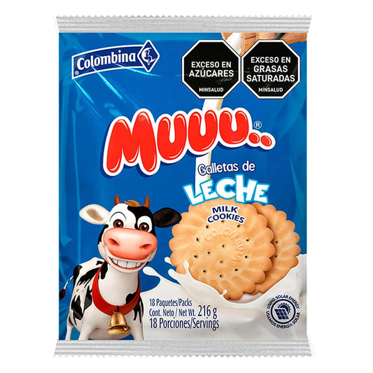 Colombina Muuu Milk Cookies 18 Pack (310g / 10.93 oz) – Galleta de Leche – Sweet Snack Cookies – Imported from Colombia - JETa Imports®