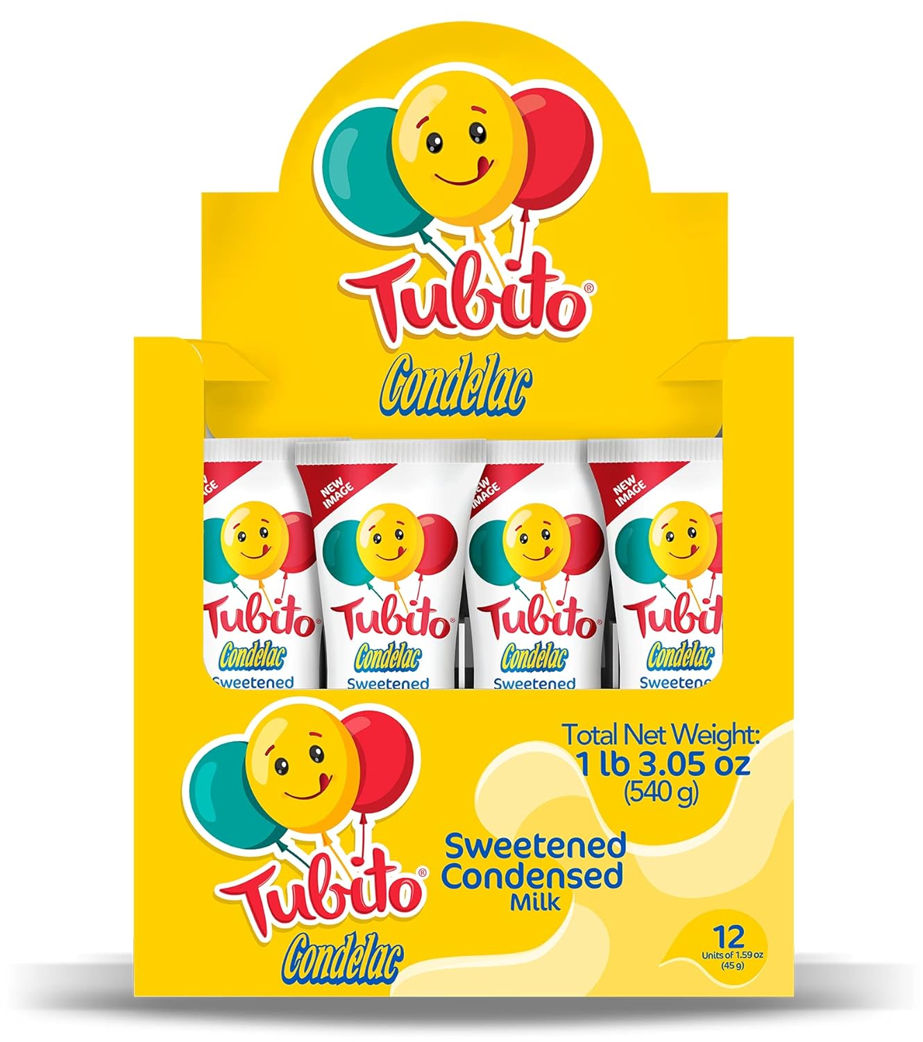 Condelac Tubito Sweetened Condensed Milk 12 Pack (45g Each / 1.59 oz) – Portable Squeeze Tubes – Imported - JETa Imports®