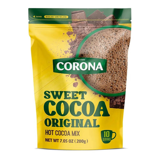 Corona Instant Powder Mix – Sweet Cocoa Original – 7.05 oz (200 g) – Resealable Hot & Cold Cocoa Drink Mix – Imported Product - JETa Imports®