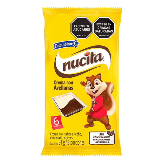 Crema con Avellanas Nucita Nutty x 6 und x 84 g - JETa Imports®