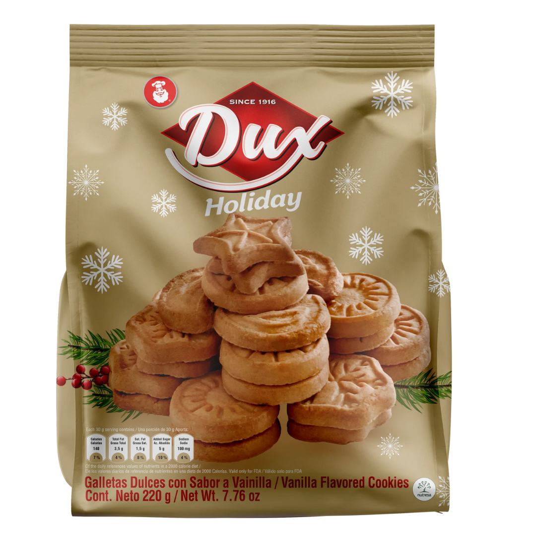 Galletas Noel Dux Holiday, Christmas Cookies Bag 7.76 oz