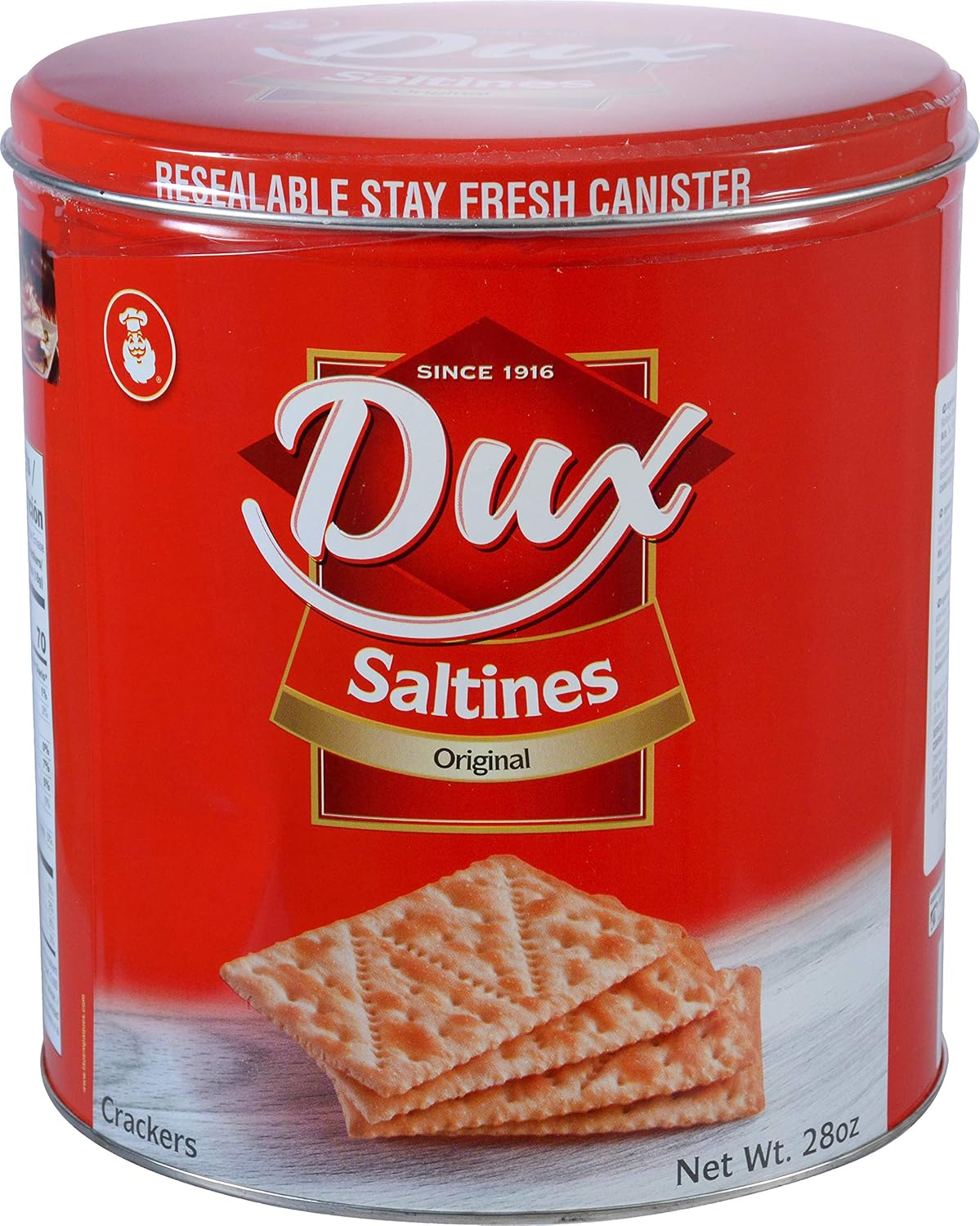 Dux Saltine Crackers, Original - 28 oz Tin - Classic Crunchy Snack - JETa Imports®