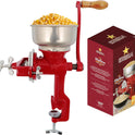 Estrella Cast Iron Manual Crank Corn & Grain Grinder – 14” Tall with 5” Hopper – Hand Operated Mill for Corn, Grains & Beans - JETa Imports®