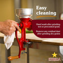 Estrella Cast Iron Manual Crank Corn & Grain Grinder – 14” Tall with 5” Hopper – Hand Operated Mill for Corn, Grains & Beans - JETa Imports®