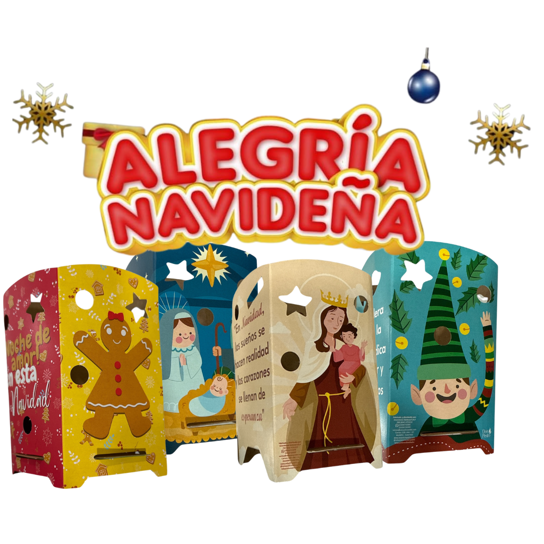 Faroles Navideños Colombianos con Bellos Mensajes - Colombian Christmas Lanterns - 10 Assorted Pack