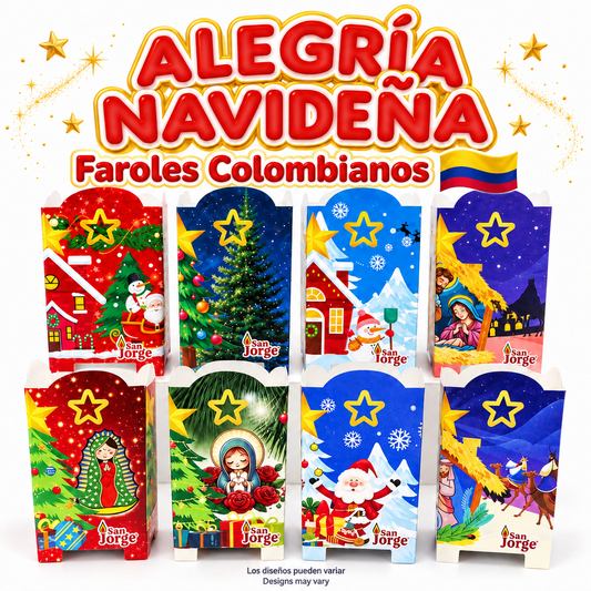 Faroles Noche de las Velitas - Faroles Navideños Colombianos Pack of 10 - JETa Imports®