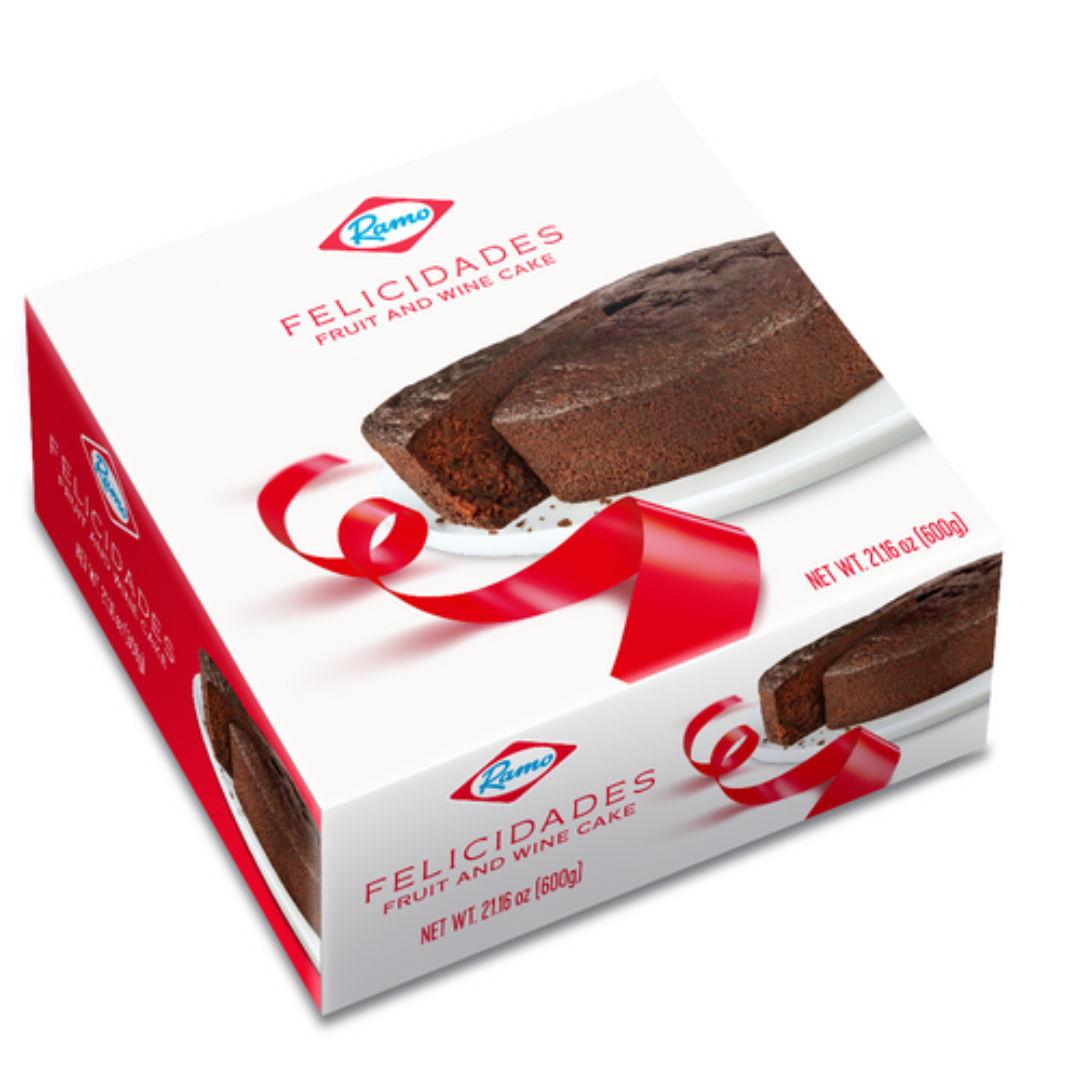 Ramo Ponqué Felicidades (Torta Negra) - Wine Fruit Cake - 17.6 oz / 500 g