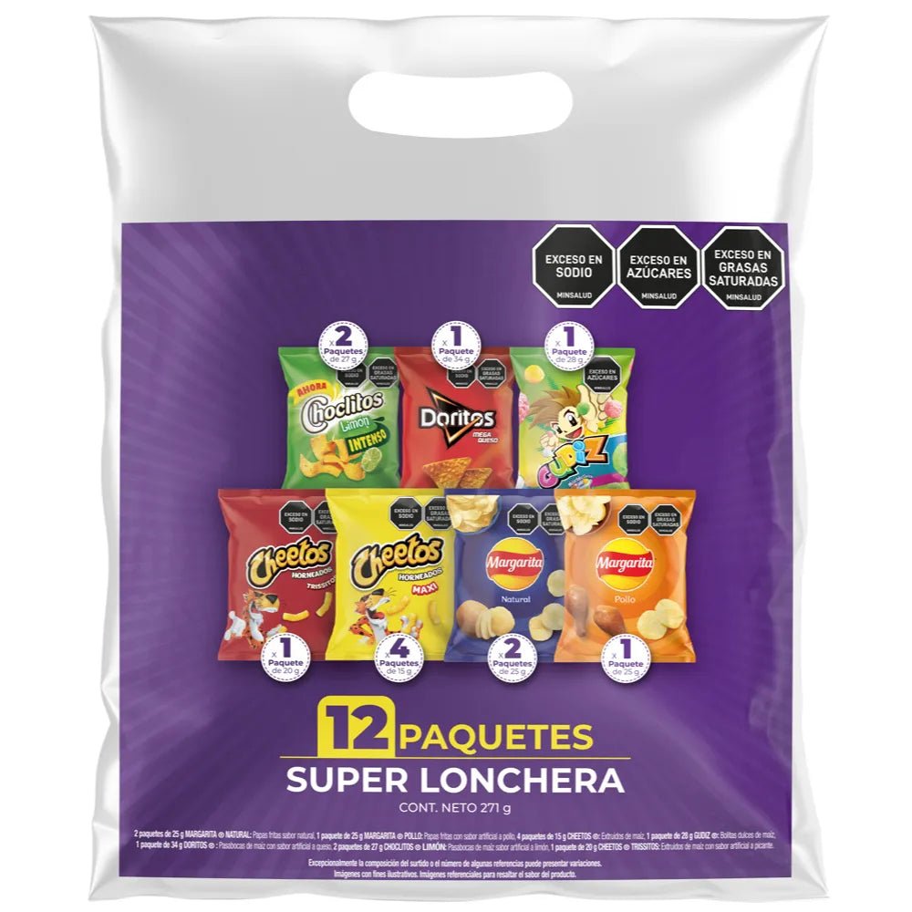 Frito Lay Superlonchera Assorted Snack Pack – 12 Units – 271 g (9.55 oz) – Colombian Variety Snack Pack – Imported from Colombia - JETa Imports®