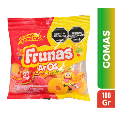 Frunas Gummy Rings – 100 g (3.53 oz) – Passion Fruit & Green Grape – Sweet & Sour Colombian Gummy Candy – Imported - JETa Imports®