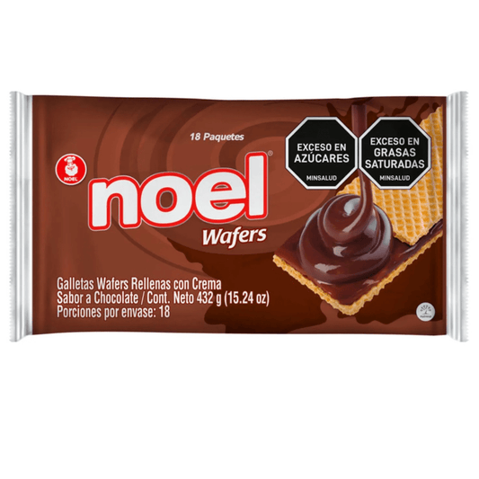 Galletas Chocolate Wafer Noel - 432g - Wafer Cookies with Chocolate Cream Filling - JETa Imports®