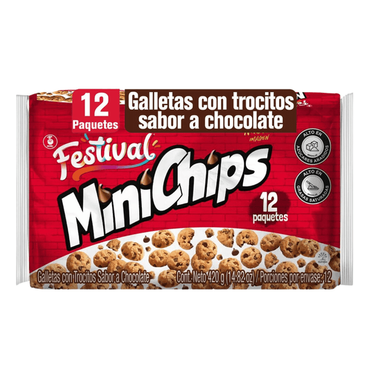 Galletas Noel Festival Minichips 14.82oz - 12 Pack - JETa Imports®