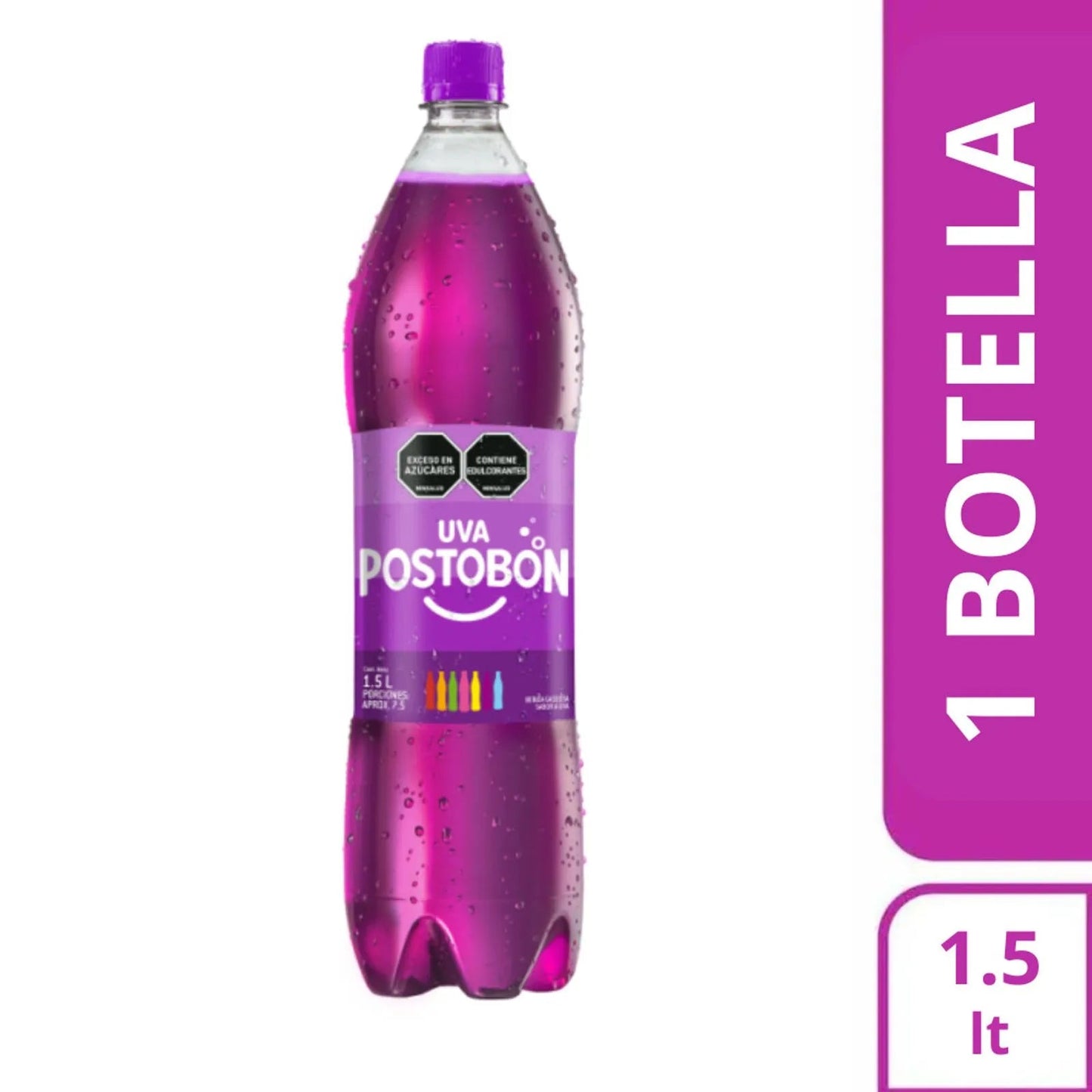 Gaseosa Postobón Uva - 1.5L - Refreshing Grape - Flavored Soda - JETa Imports®