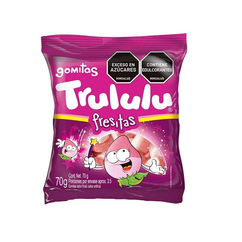 Gomas Trululu Fresitas - 70g (2.47 oz) - Sweet and Chewy Strawberry Gummies - JETa Imports®