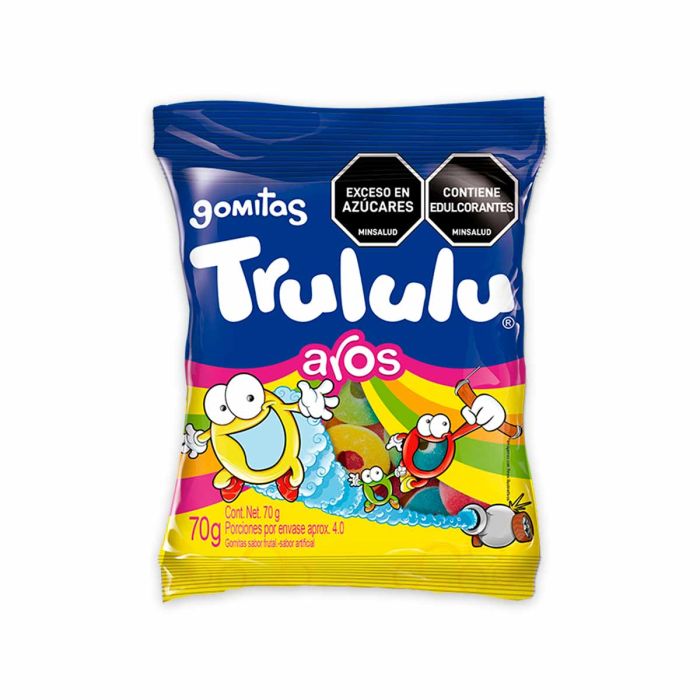 Gomitas Trululu Aros - 70g (2.47 oz) - Chewy Gummy Rings with Fruity Flavors - JETa Imports®