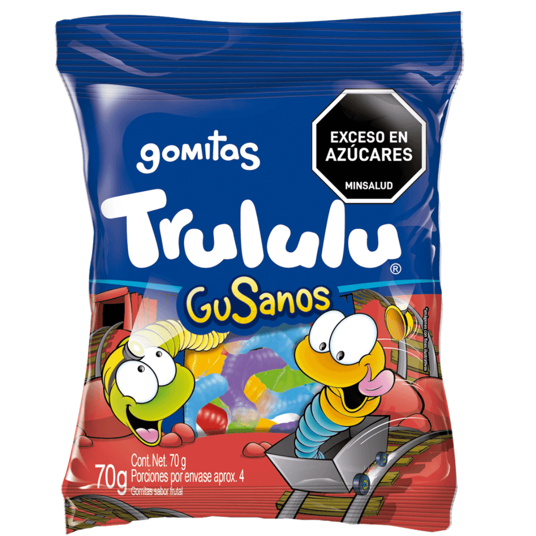 Gomitas Trululu Gusanos - 70g (2.47 oz) - Soft & Chewy Gummy Worms - JETa Imports®