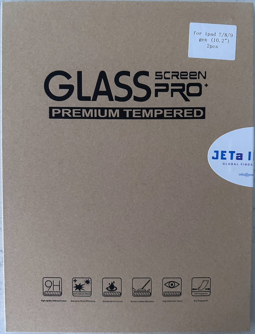 2-Pack Tempered Glass 9H Screen Protector for iPad 10.2 (9th Generation 2021/8th Generation 2020/7th Generation 2019)