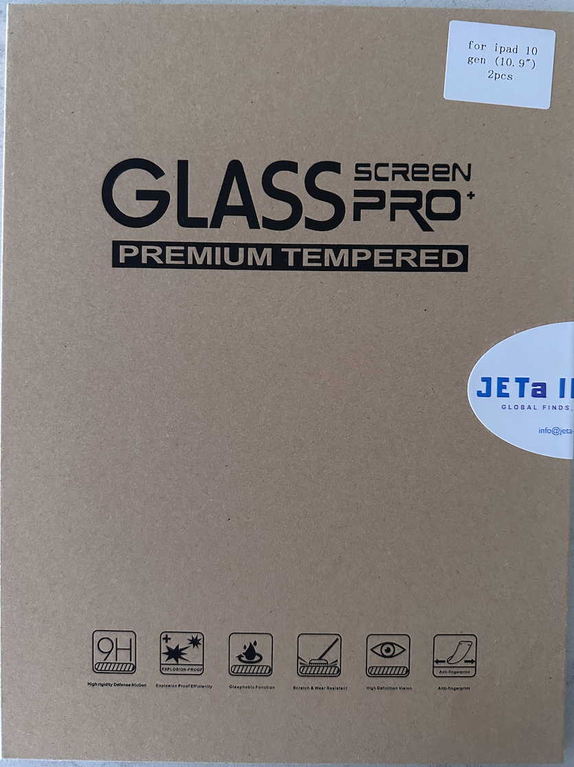 Two-Pack Tempered Glass Screen Protector for iPad 10th Generation 10.9 inch (2022 Models) - 9H Hardness, Case Friendly, Anti-Scratch, and Touch Sensitive.