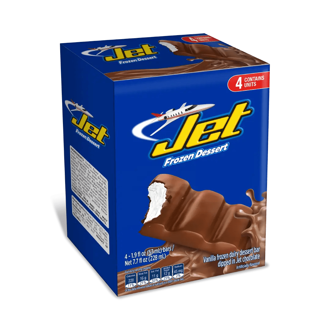 Cheesy Jet JET Frozen Dessert Vanilla Dipped in Jet Chocolate – 4-Pack – 7.7 fl oz ...