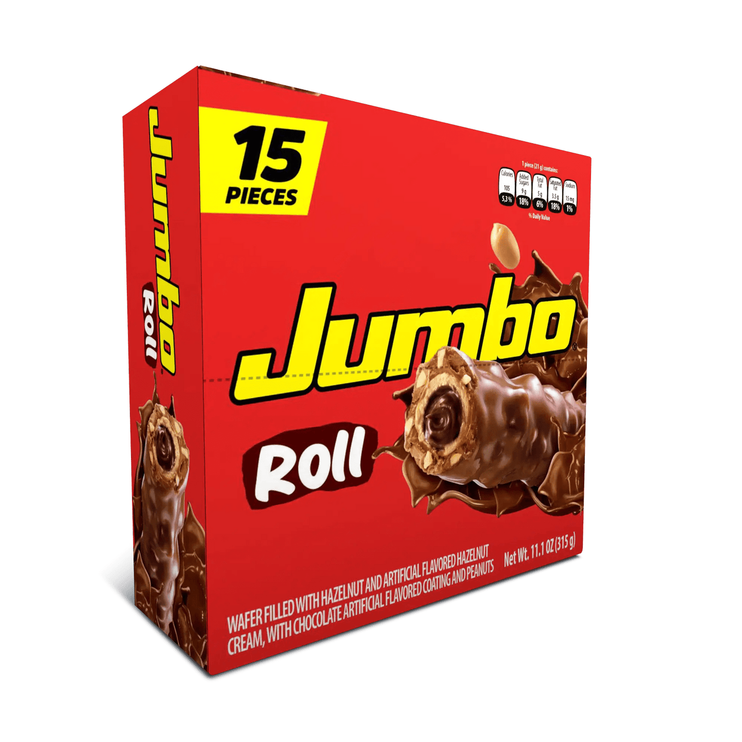 Jet Jumbo Roll Wafer Chocolate 15 Pack (11.11 oz Total) – Rolled Wafer Snack with Chocolate Filling – Imported from Colombia - JETa Imports®