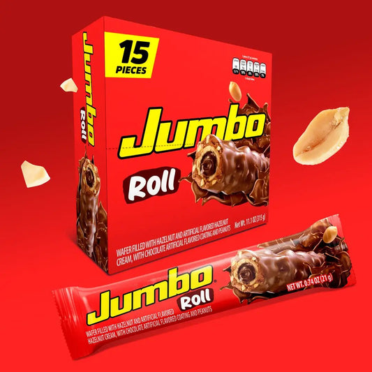 Jet Jumbo Roll Wafer Chocolate 15 Pack (11.11 oz Total) – Rolled Wafer Snack with Chocolate Filling – Imported from Colombia - JETa Imports®