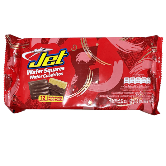 JET Wafer Squares - 12 Units - 5.92 oz - Crispy and Creamy Chocolate Wafers - JETa Imports®