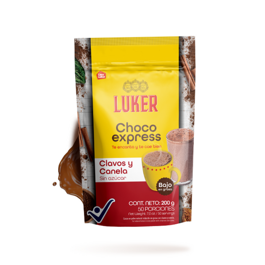 LUKER Choco express 200g - Clavos y Canela sin Azúcar