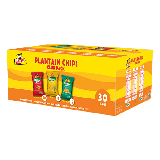 Mayté Plantain Chips Variety Pack 30 Count (1.40 oz Each) – Assorted Flavors Club Pack – Gluten Free Snack Chips - JETa Imports®