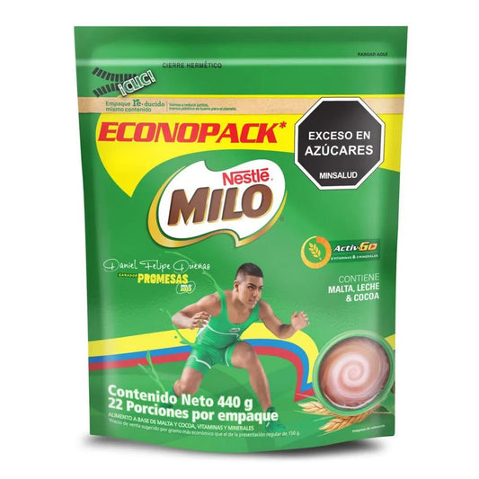 Milo Colombiano Activ - Go Econopack - 440g (15.52 oz) - Energy - Boosting Chocolate Malt Drink Mix - JETa Imports®