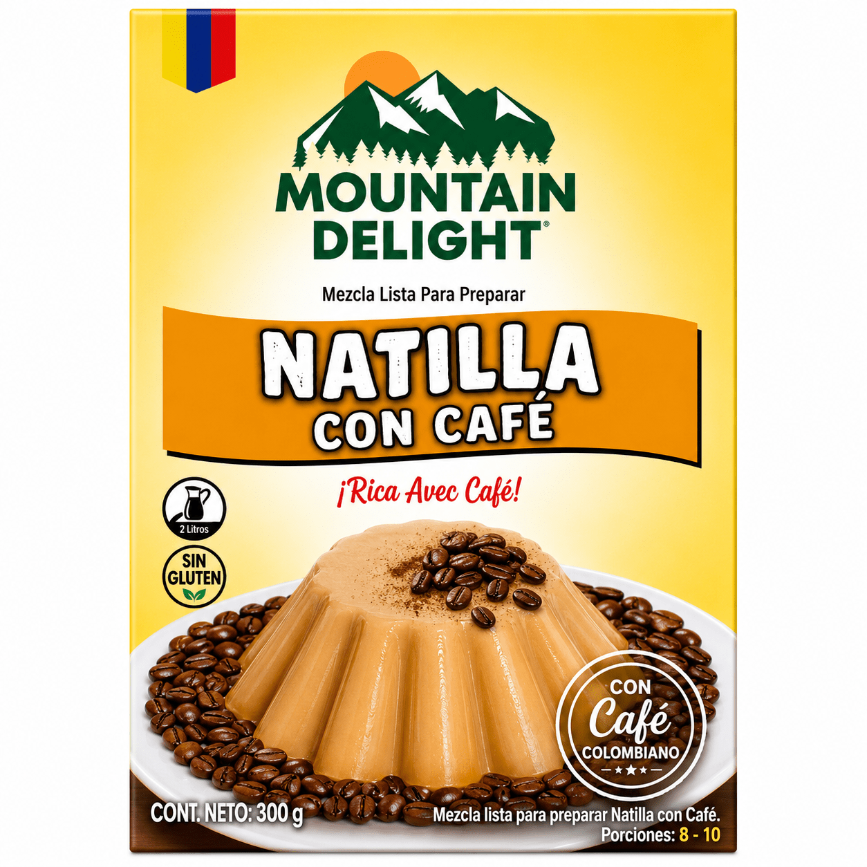 Mountain Delight Coffee Natilla Mix 12 oz (340g) – Traditional Colombian Custard Dessert Mix with Coffee Flavor – Imported from Colombia - JETa Imports®