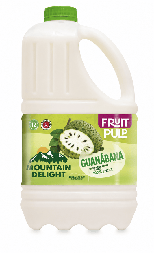 Mountain Delight Soursop Fruit Pulp (Guanábana) 64 fl oz (1.89 L) – Ready - to - Use Fruit Purée – Imported from Colombia - JETa Imports®