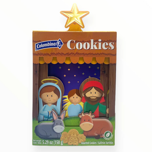 Assorted butter Flavor Cookies in a Nativity Box - 5.29oz Christmas Gift