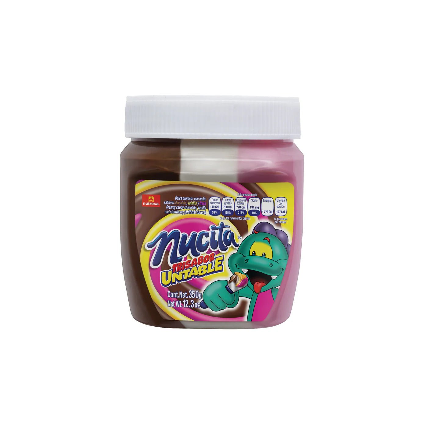 Nucita Tri - Sabor Spreadable Jar - 12.35 oz - Chocolate, Vanilla & Strawberry Spread - JETa Imports®