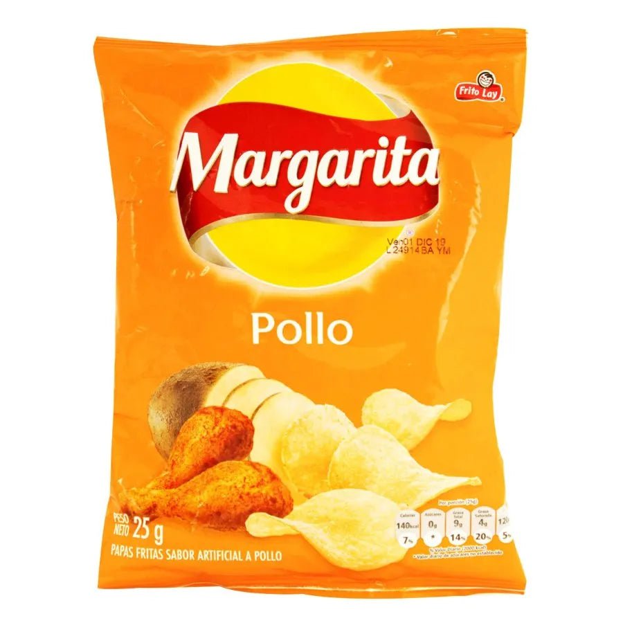 Papa Margarita Pollo - 1 Pack - 25g (0.88 oz) - Chicken - Flavored Potato Chips - JETa Imports®