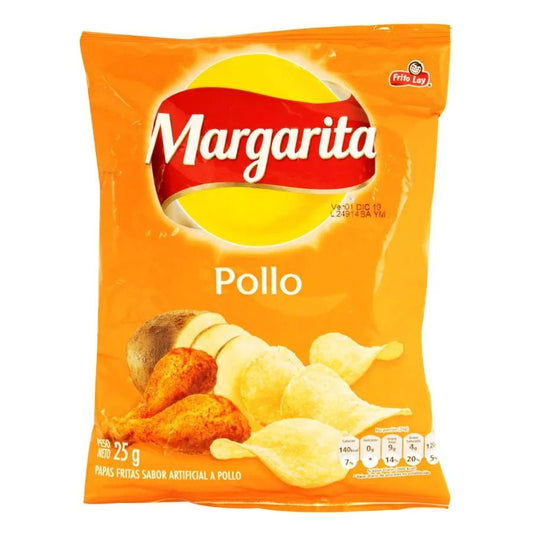 Papa Margarita Pollo - 1 Pack - 25g (0.88 oz) - Chicken - Flavored Potato Chips - JETa Imports®