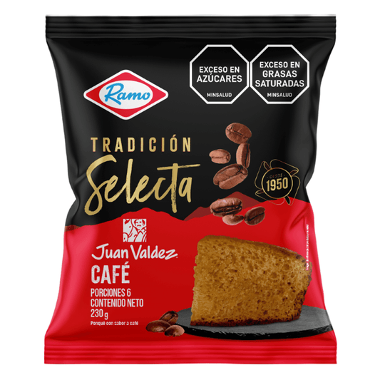 Ponqué Ramo Café Juan Valdez - 230g (8.11 oz) - Coffee - Flavored Sponge Cake - JETa Imports®