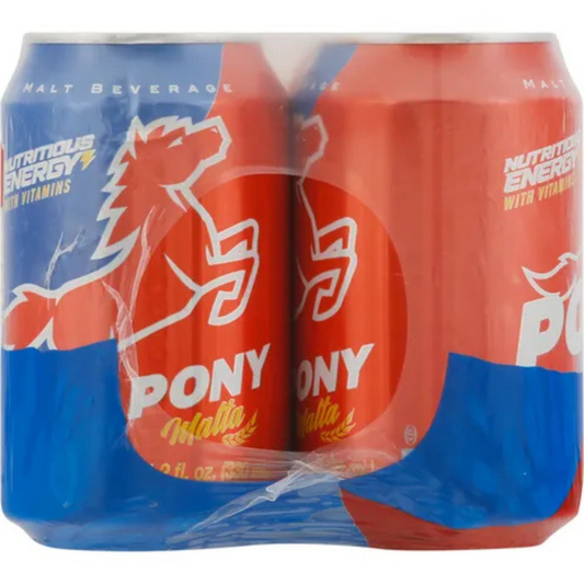 PONY Malta con Vitaminas - Malt Beverage with Vitamins Drink 11.2 Fl Oz