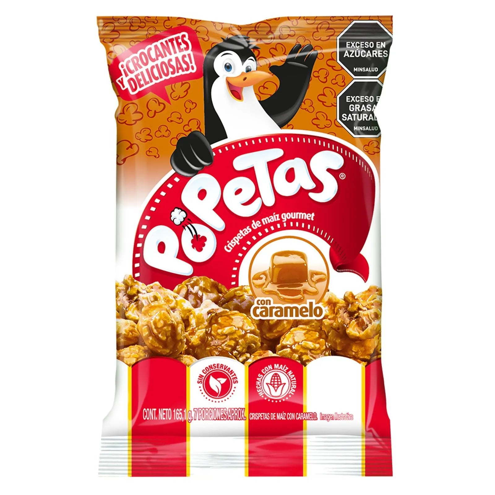 Popetas Caramel Popcorn (Crispetas de Caramelo) – 165 g (5.82 oz) – Sweet Colombian Caramelized Popcorn – Imported - JETa Imports®