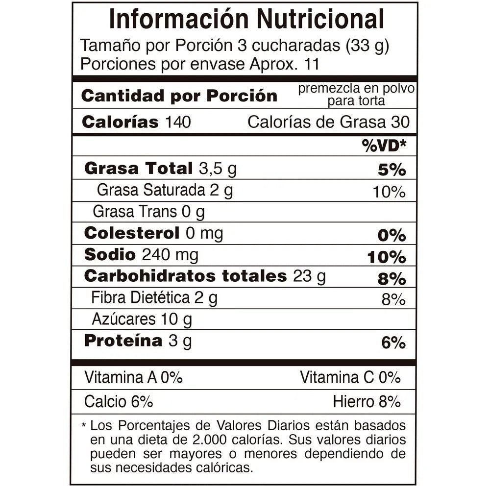 Premezcla JET Torta de Chocolate - 440g (15.52 oz) - Chocolate Cake Mix - JETa Imports®