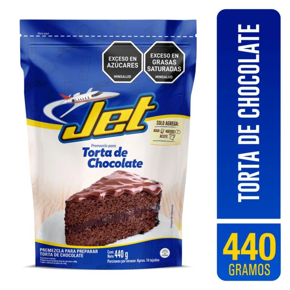 Premezcla JET Torta de Chocolate - 440g (15.52 oz) - Chocolate Cake Mix - JETa Imports®